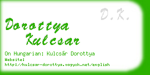 dorottya kulcsar business card
